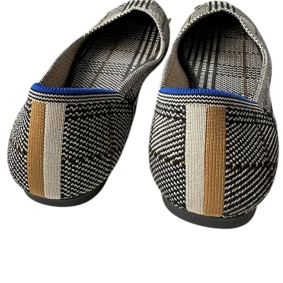 Rothy's Flats In Black/Beige/Bleu Size 9 - Picture 3 of 5